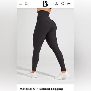 Buffbunny Material Girl Ribbed Leggings (Avocado)